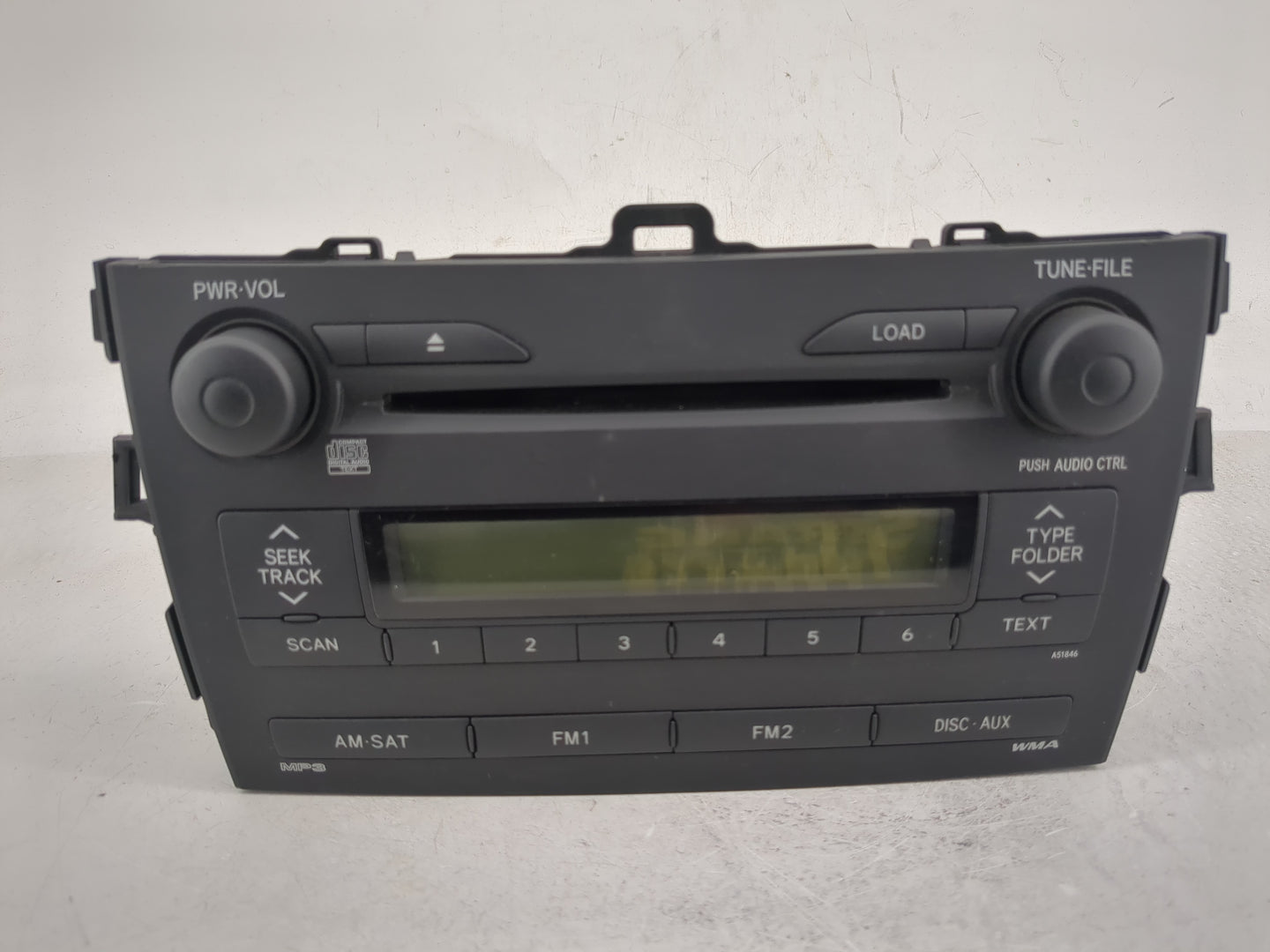 2009 Toyota Corolla Radio AM FM Cd Player Receiver Replacement P/N:86120-02770 Fits OEM Used Auto Parts - Oemusedautoparts1.