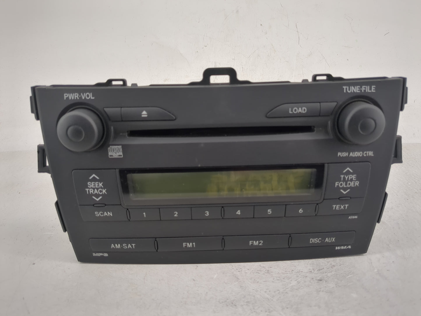 2009 Toyota Corolla Radio AM FM Cd Player Receiver Replacement P/N:86120-02770 Fits OEM Used Auto Parts - Oemusedautoparts1.