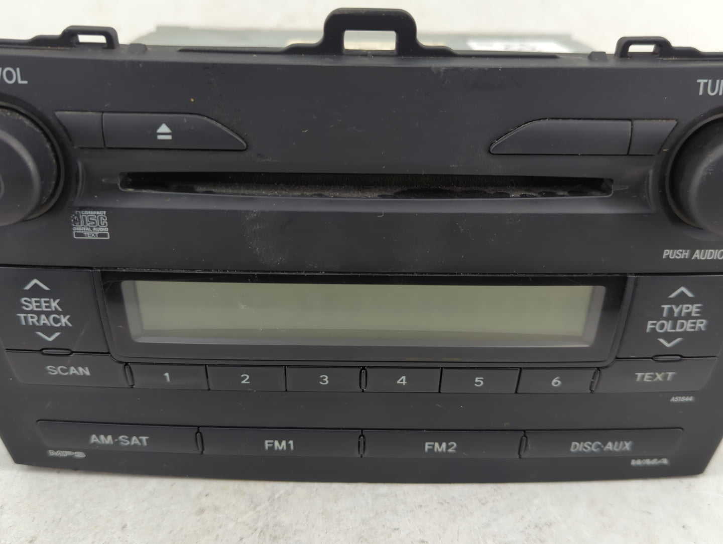 2009 Toyota Corolla Radio AM FM Cd Player Receiver Replacement P/N:86120-02750 Fits OEM Used Auto Parts - Oemusedautoparts1.
