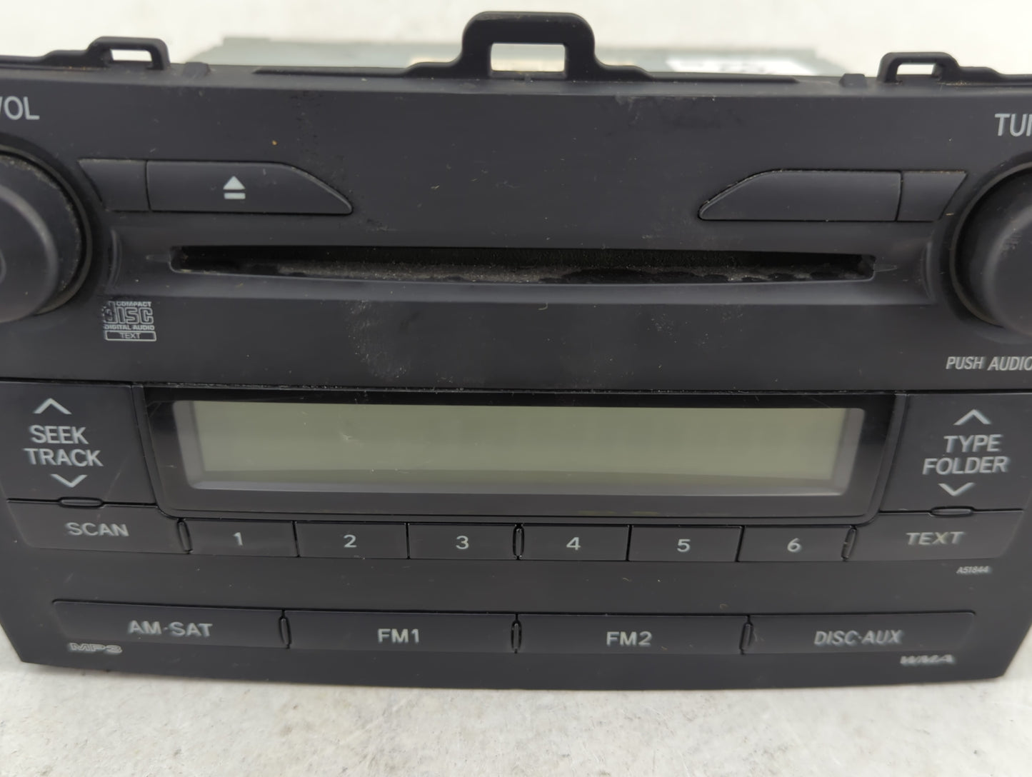 2009 Toyota Corolla Radio AM FM Cd Player Receiver Replacement P/N:86120-02750 Fits OEM Used Auto Parts - Oemusedautoparts1.