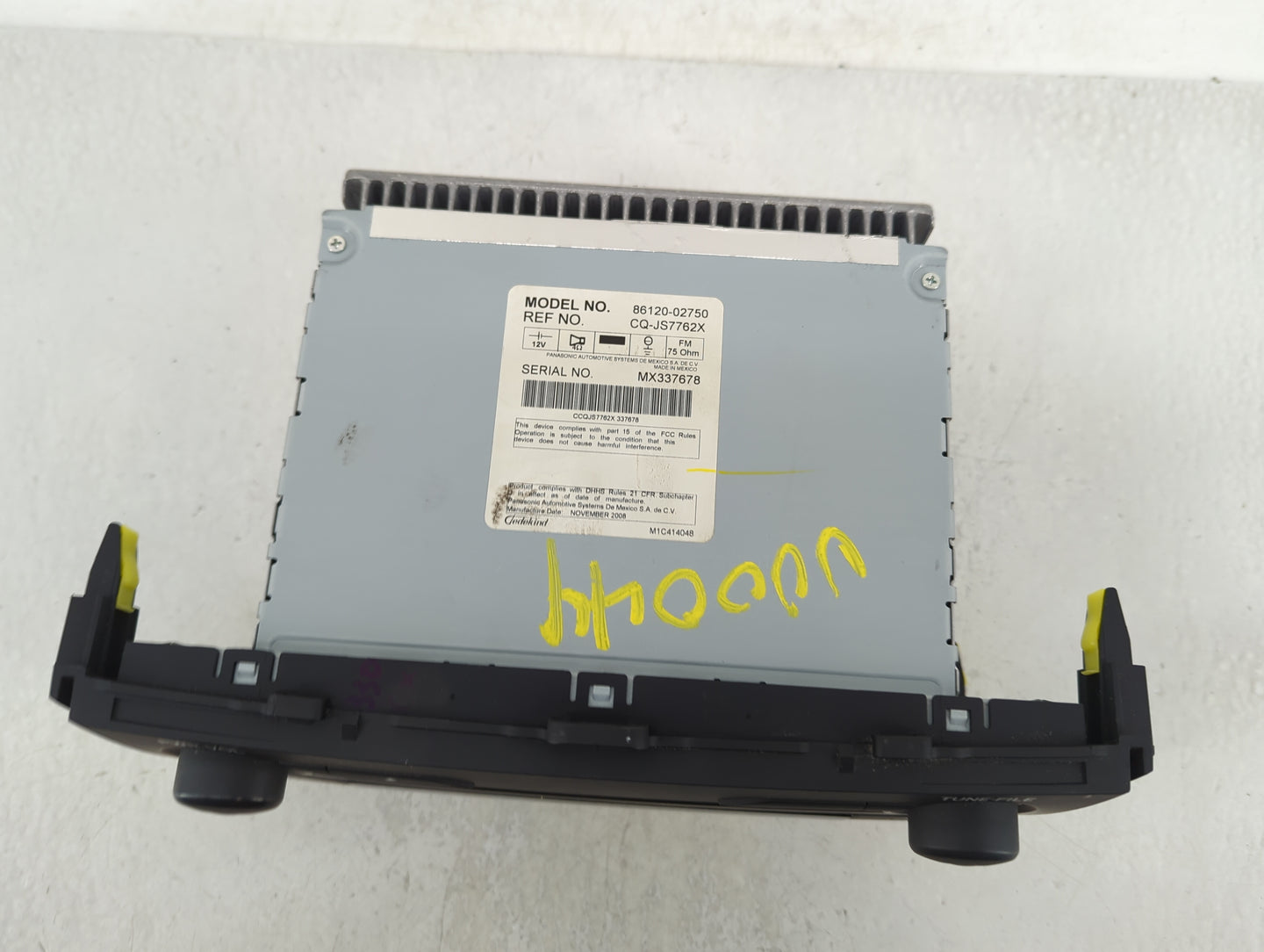 2009 Toyota Corolla Radio AM FM Cd Player Receiver Replacement P/N:86120-02750 Fits OEM Used Auto Parts - Oemusedautoparts1.