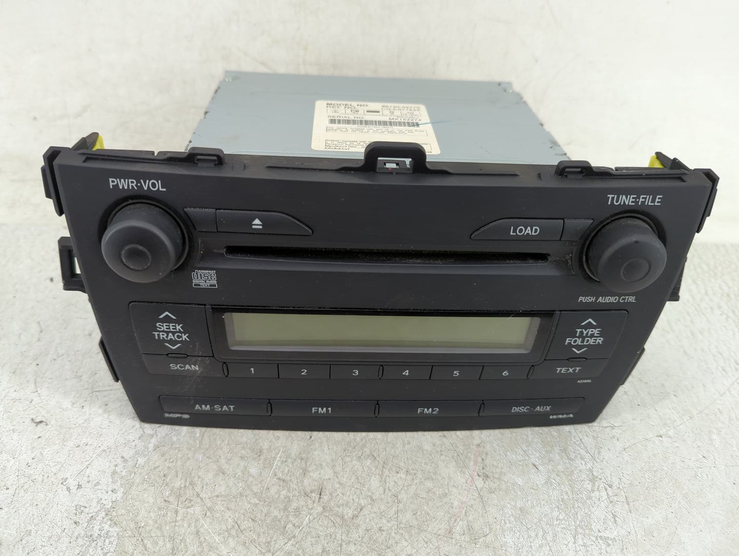 2009 Toyota Corolla Radio AM FM Cd Player Receiver Replacement P/N:86120-02770 Fits OEM Used Auto Parts - Oemusedautoparts1.