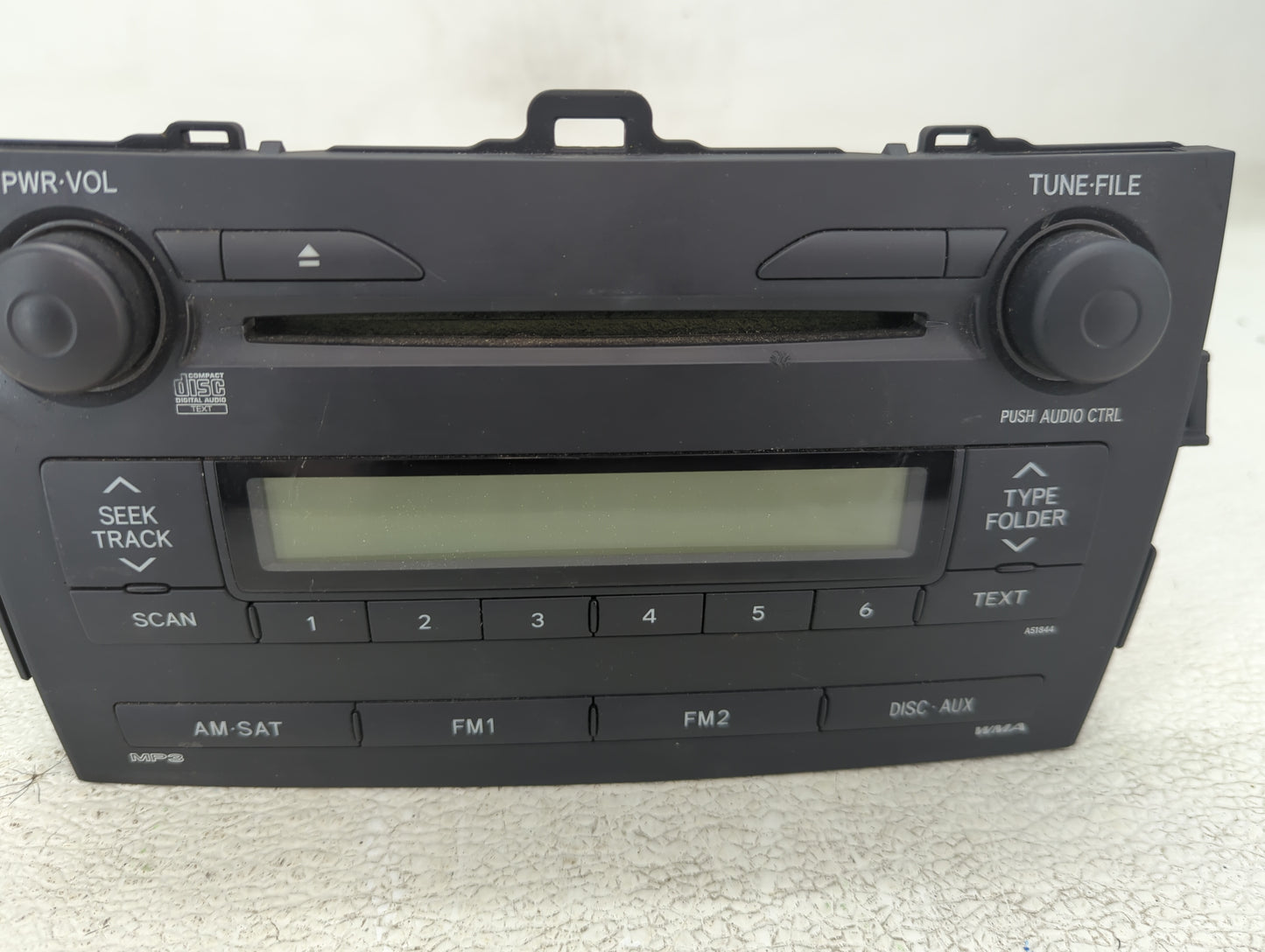2009 Toyota Corolla Radio AM FM Cd Player Receiver Replacement P/N:86120-02750 Fits OEM Used Auto Parts - Oemusedautoparts1.
