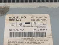 2009 Toyota Corolla Radio AM FM Cd Player Receiver Replacement P/N:86120-02750 Fits OEM Used Auto Parts - Oemusedautoparts1.