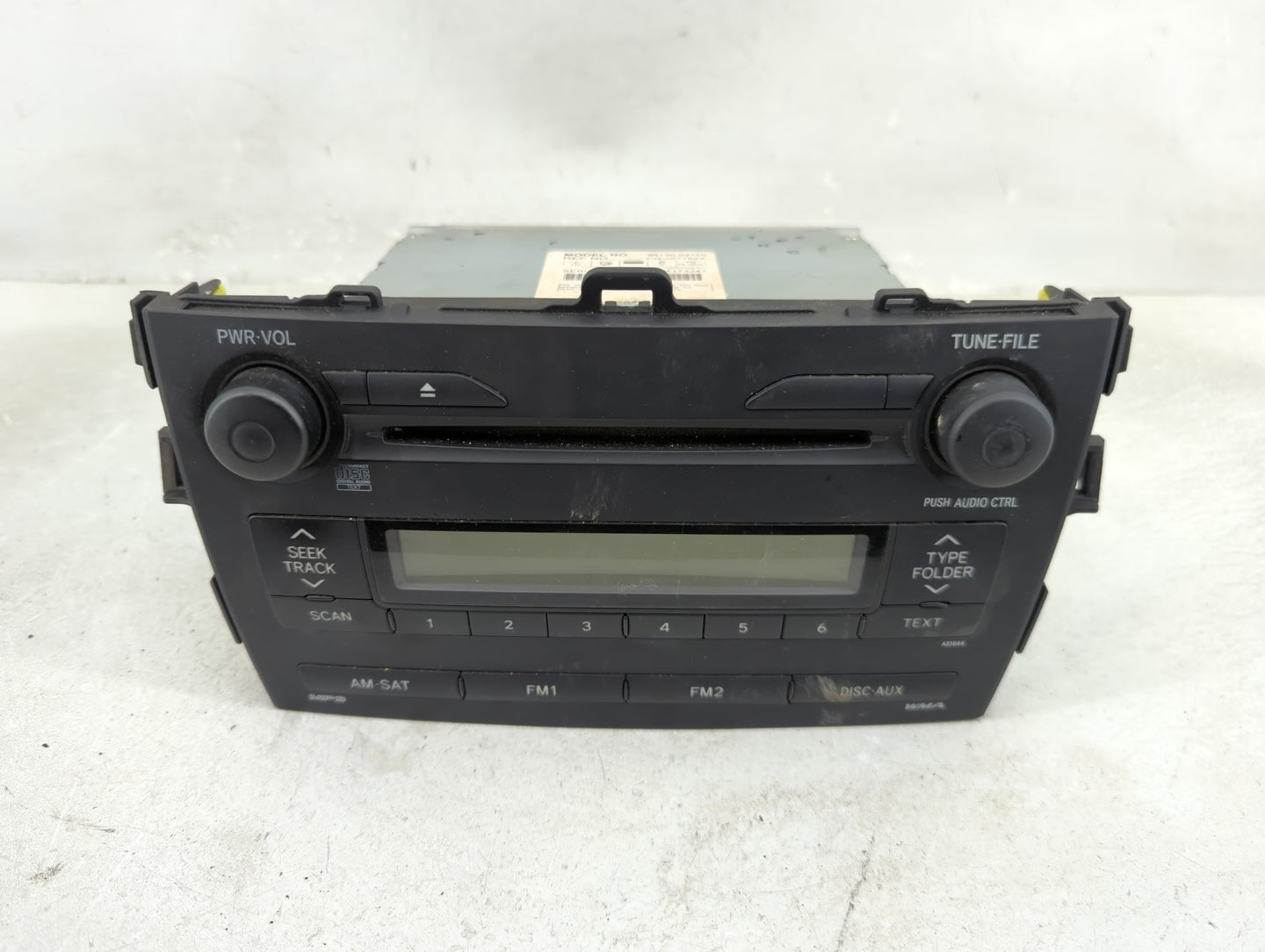 2009 Toyota Corolla Radio AM FM Cd Player Receiver Replacement P/N:86120-02750 CQ-JS7762X Fits OEM Used Auto Parts - Oemused