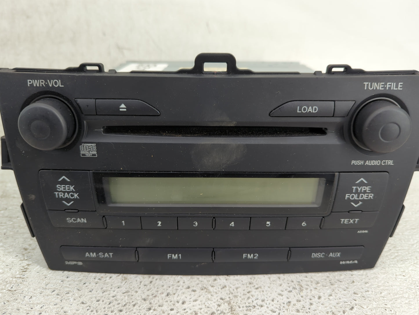 2009 Toyota Corolla Radio AM FM Cd Player Receiver Replacement P/N:86120-02770 CQ-ES7762X, MX146099 Fits OEM Used Auto Parts