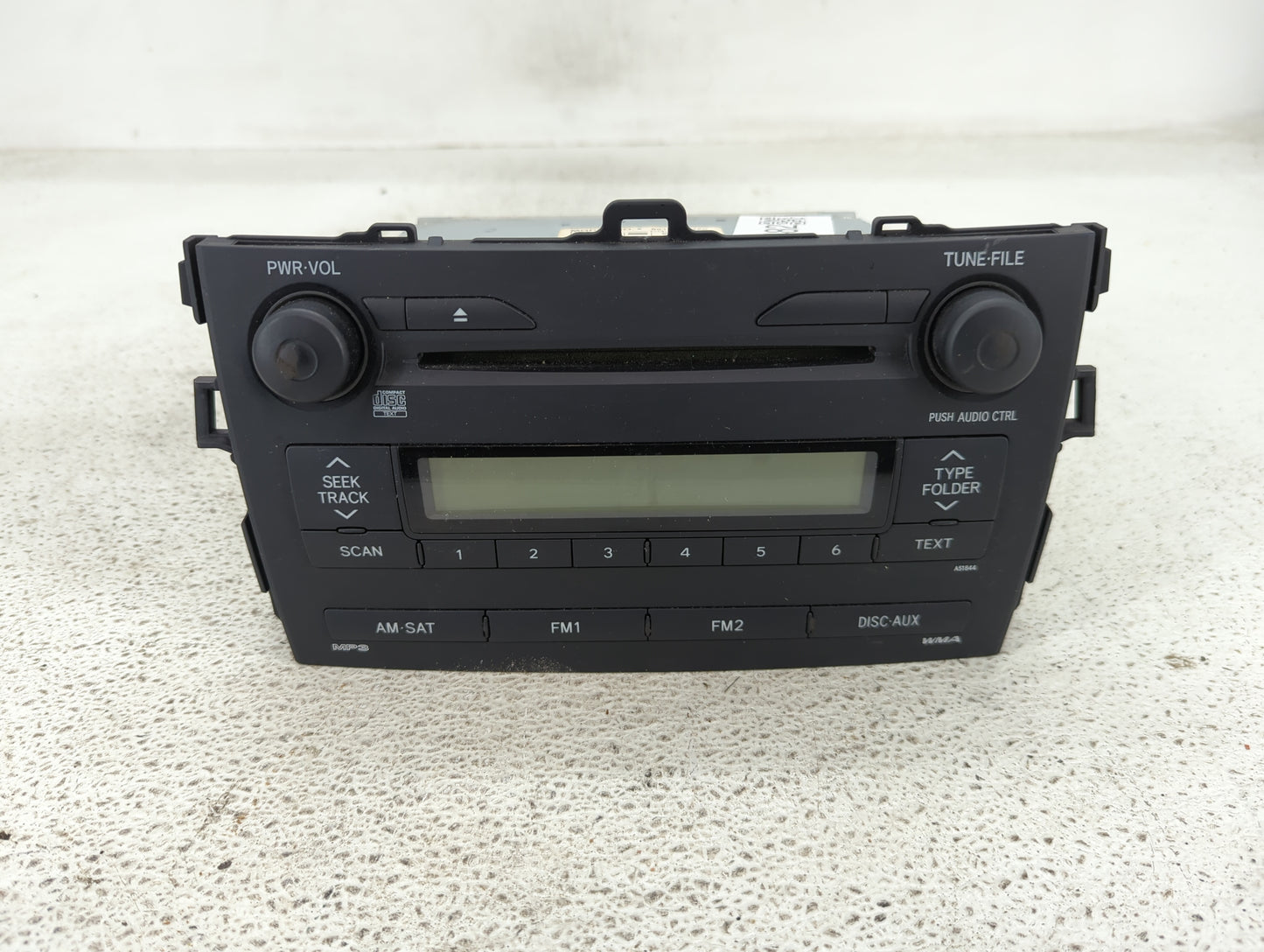 2009 Toyota Corolla Radio AM FM Cd Player Receiver Replacement P/N:86120-02750 Fits OEM Used Auto Parts - Oemusedautoparts1.