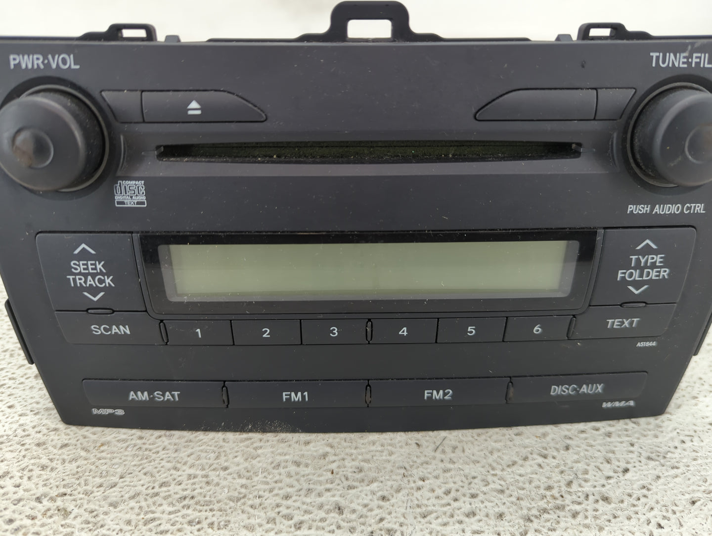 2009 Toyota Corolla Radio AM FM Cd Player Receiver Replacement P/N:86120-02750 Fits OEM Used Auto Parts - Oemusedautoparts1.