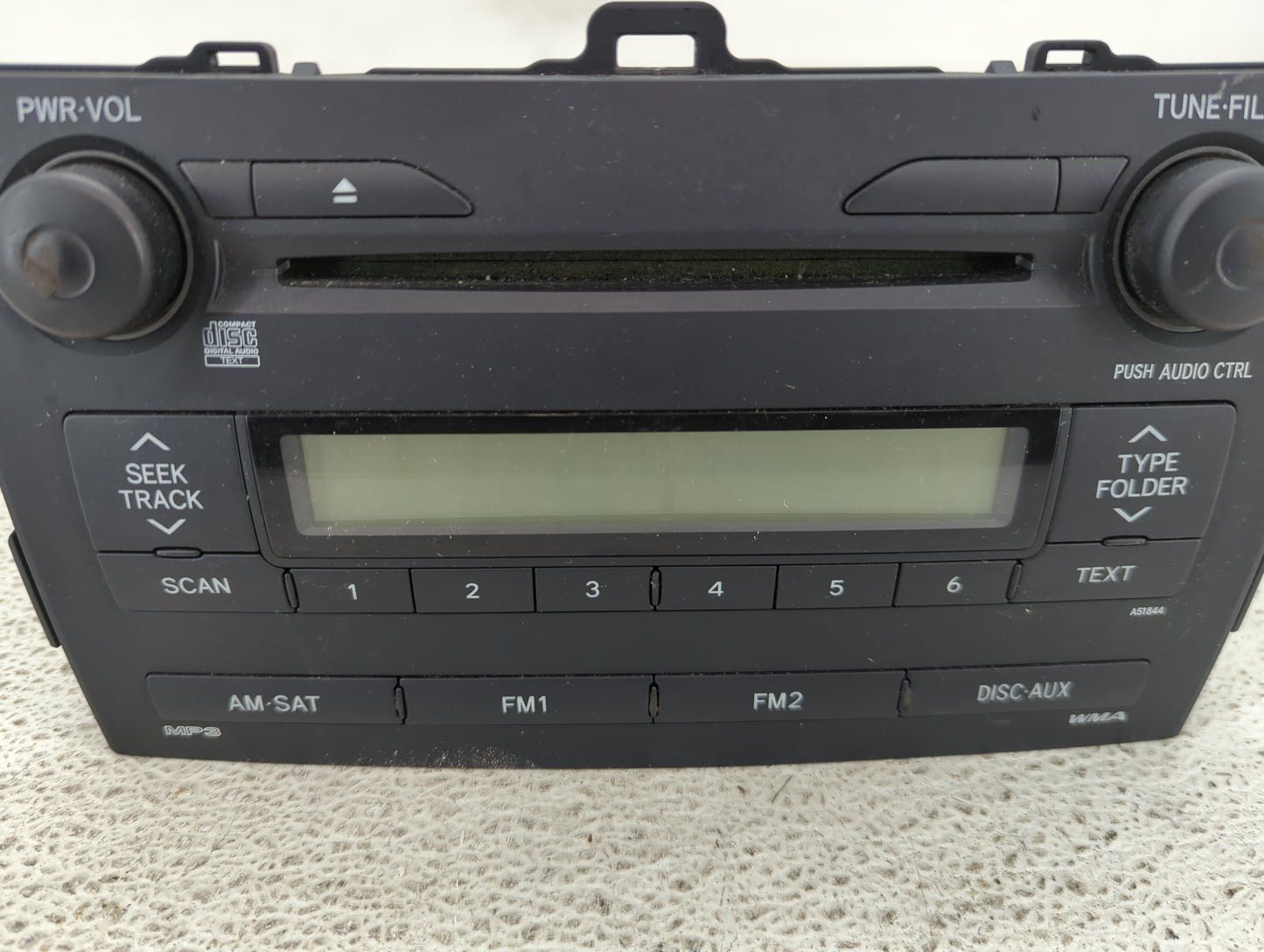 2009 Toyota Corolla Radio AM FM Cd Player Receiver Replacement P/N:86120-02750 Fits OEM Used Auto Parts - Oemusedautoparts1.