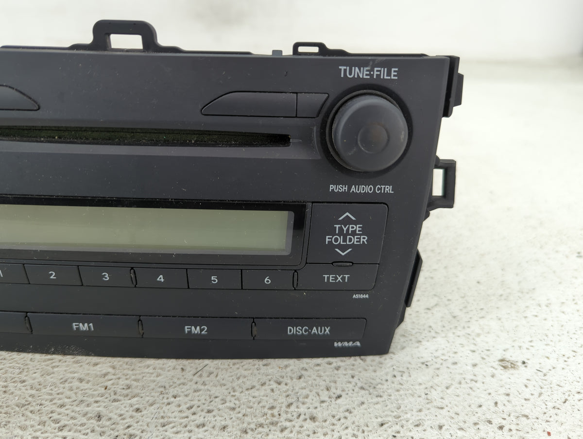 2009 Toyota Corolla Radio AM FM Cd Player Receiver Replacement P/N:86120-02750 OEM Used Auto Parts - Oemusedautoparts1.com
