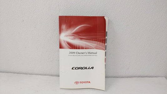 2009 Toyota Corolla Owners Manual Book Guide OEM Used Auto Parts - Oemusedautoparts1.com