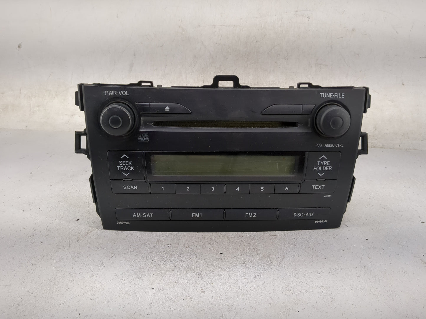 2009 Toyota Corolla Radio AM FM Cd Player Receiver Replacement P/N:86120-02750 CQ-JS7762X Fits OEM Used Auto Parts - Oemused