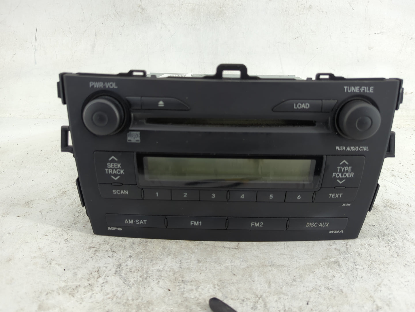 2009 Toyota Corolla Radio AM FM Cd Player Receiver Replacement P/N:86120-02770 CQ-ES7762X Fits OEM Used Auto Parts - Oemused