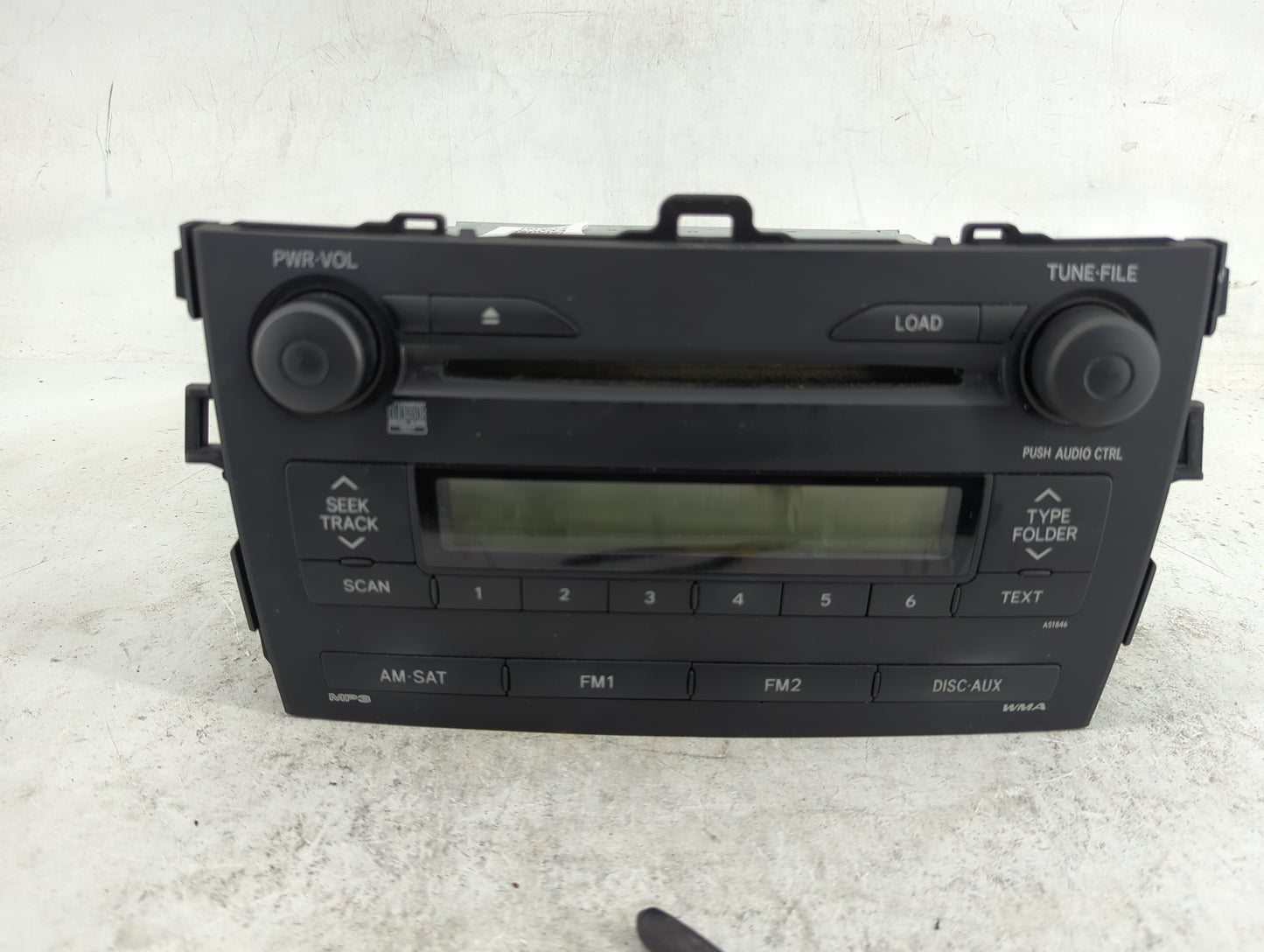 2009 Toyota Corolla Radio AM FM Cd Player Receiver Replacement P/N:86120-02770 CQ-ES7762X Fits OEM Used Auto Parts - Oemused