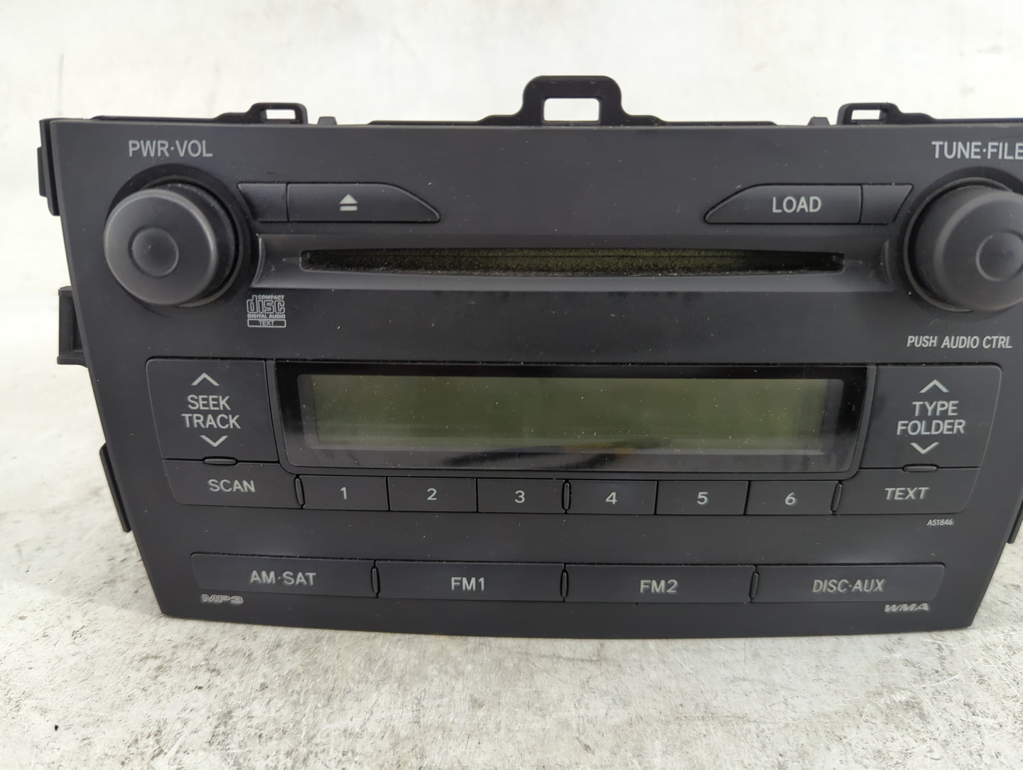 2009 Toyota Corolla Radio AM FM Cd Player Receiver Replacement P/N:86120-02770 CQ-ES7762X Fits OEM Used Auto Parts - Oemused
