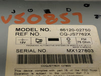 2009 Toyota Corolla Radio AM FM Cd Player Receiver Replacement P/N:86120-02750 CQ-JS7762X Fits OEM Used Auto Parts - Oemused