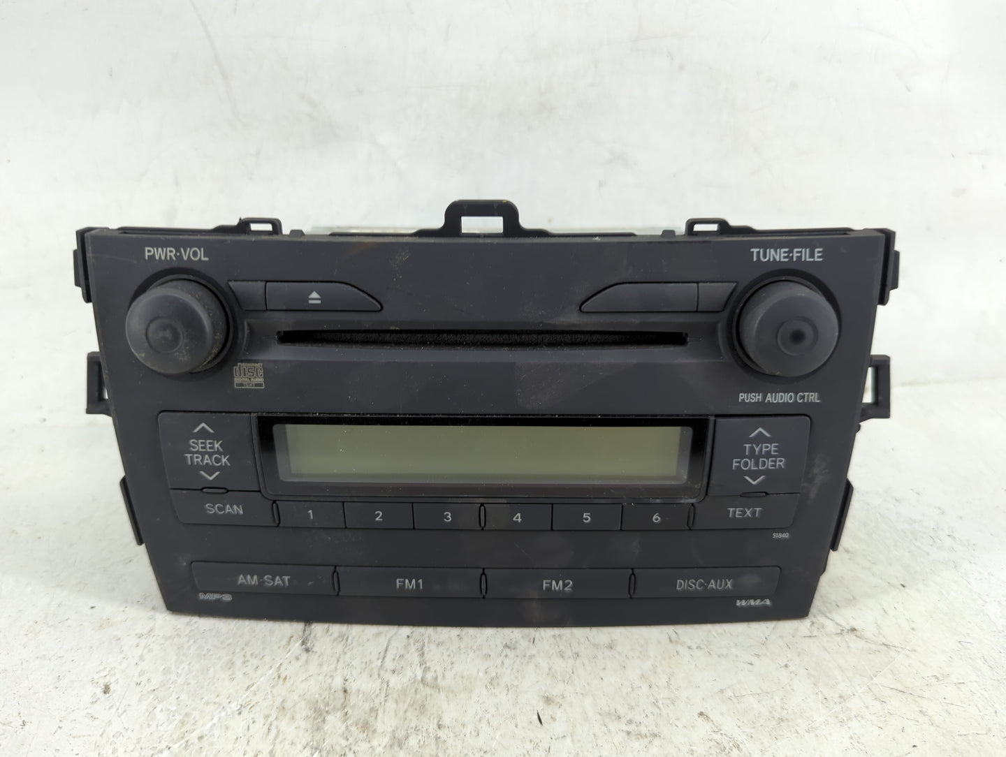 2009 Toyota Corolla Radio AM FM Cd Player Receiver Replacement P/N:86120-12B30 CQ-JS7760A Fits OEM Used Auto Parts - Oemused