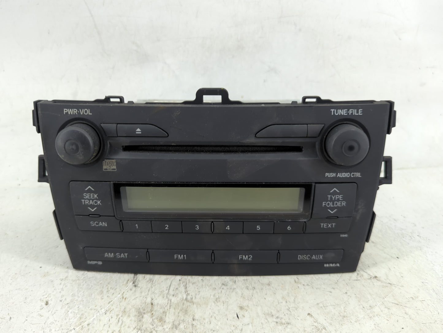 2009 Toyota Corolla Radio AM FM Cd Player Receiver Replacement P/N:86120-12B30 CQ-JS7760A Fits OEM Used Auto Parts - Oemused