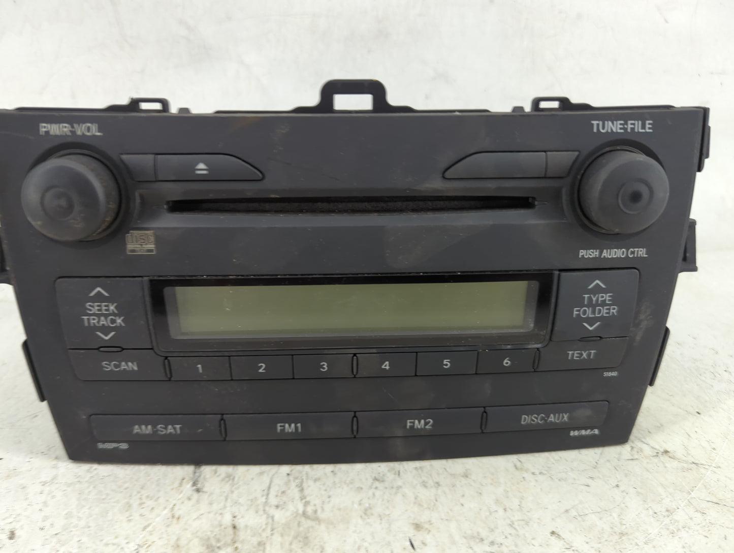 2009 Toyota Corolla Radio AM FM Cd Player Receiver Replacement P/N:86120-12B30 CQ-JS7760A Fits OEM Used Auto Parts - Oemused