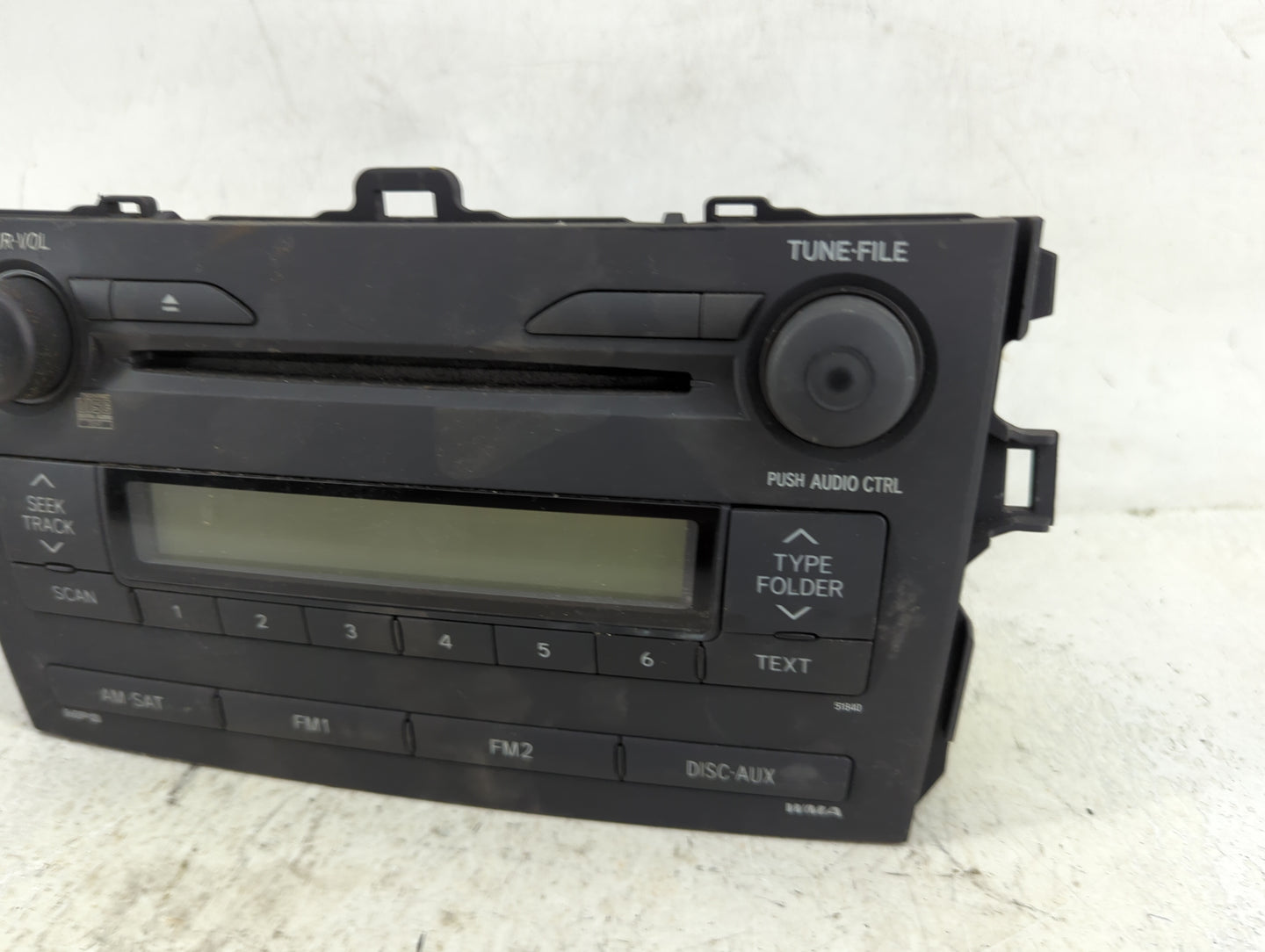 2009 Toyota Corolla Radio AM FM Cd Player Receiver Replacement P/N:86120-12B30 CQ-JS7760A Fits OEM Used Auto Parts - Oemused