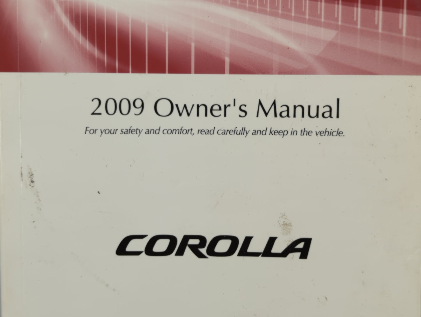 2009 Toyota Corolla Owners Manual Book Guide OEM Used Auto Parts - Oemusedautoparts1.com