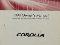2009 Toyota Corolla Owners Manual Book Guide OEM Used Auto Parts - Oemusedautoparts1.com