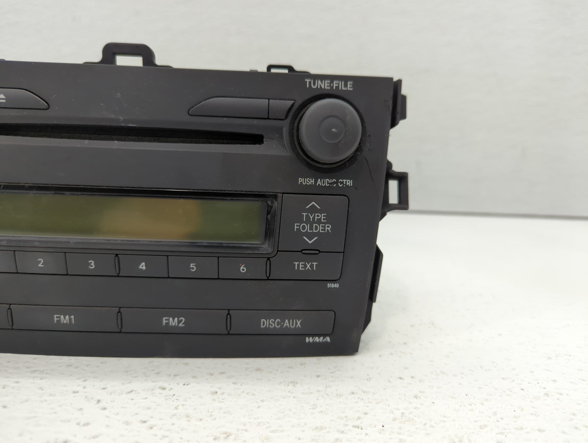 2009-2009 Toyota Corolla Am Fm Cd Player Radio Receiver 465124 - Oemusedautoparts1.com
