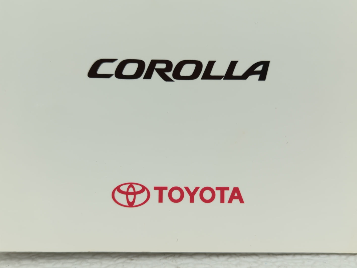 2009 Toyota Corolla Owners Manual Book Guide OEM Used Auto Parts - Oemusedautoparts1.com