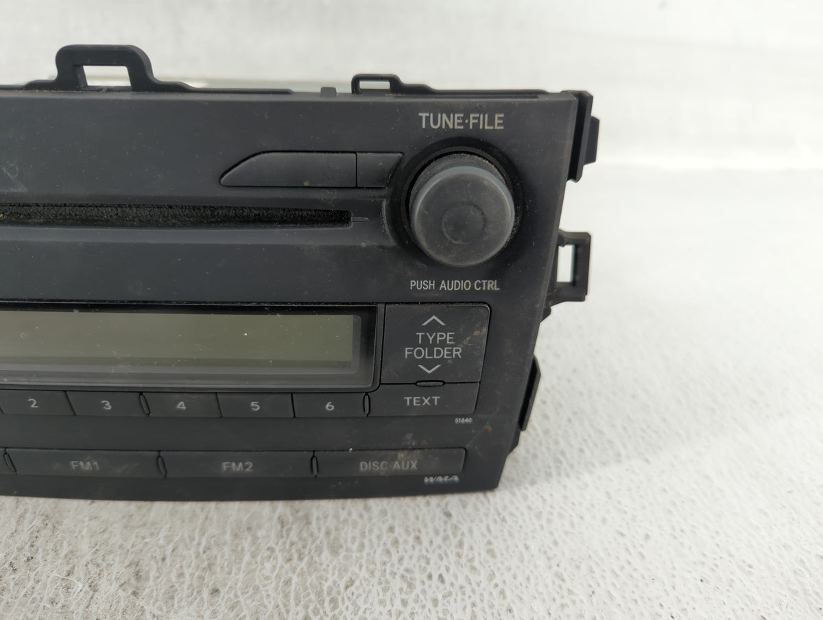 2009 Toyota Corolla Am Fm Cd Player Radio Receiver 530494 - Oemusedautoparts1.com