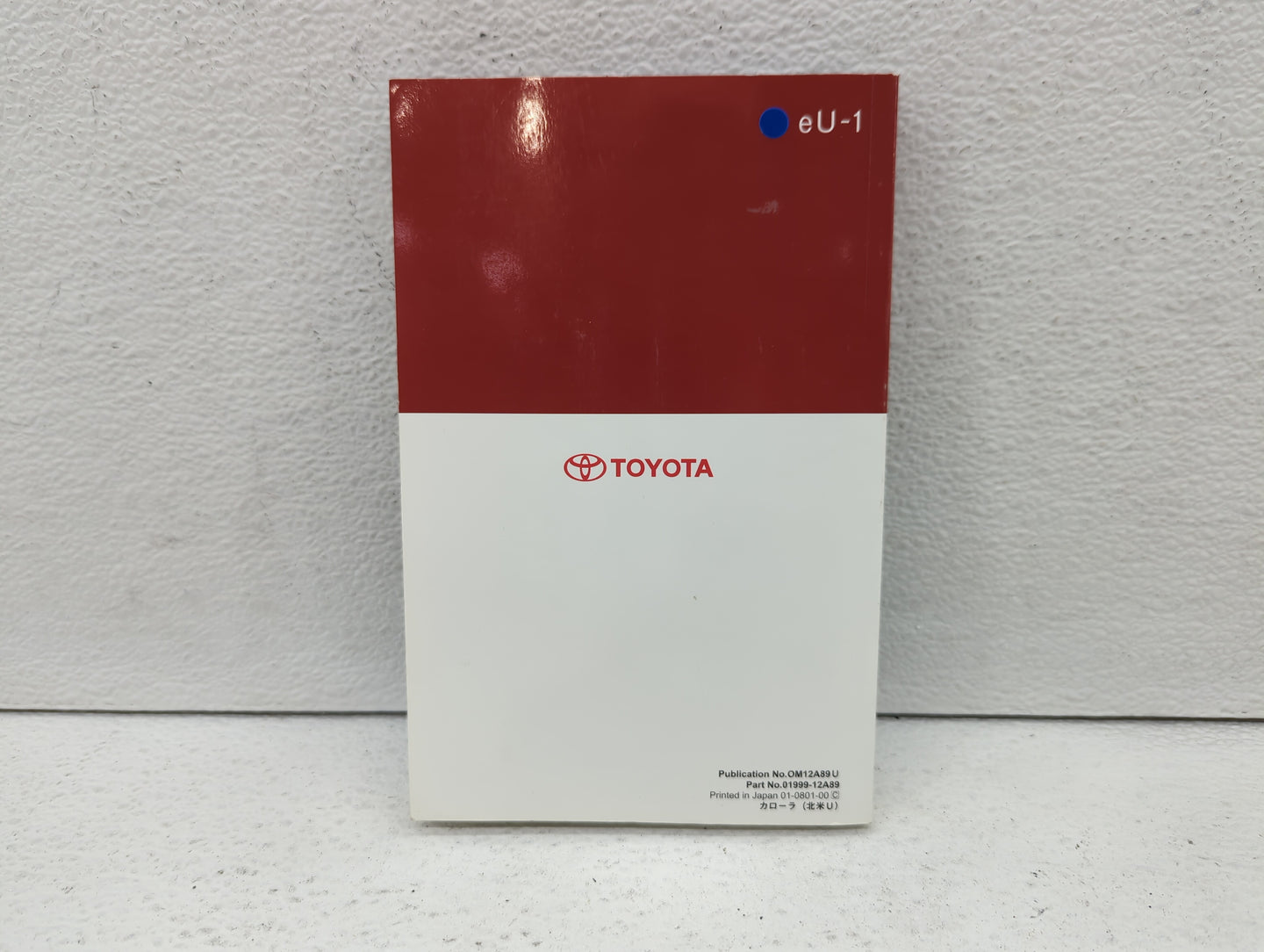 2009 Toyota Corolla Owners Manual Book Guide P/N:01999-12A89 OEM Used Auto Parts - Oemusedautoparts1.com