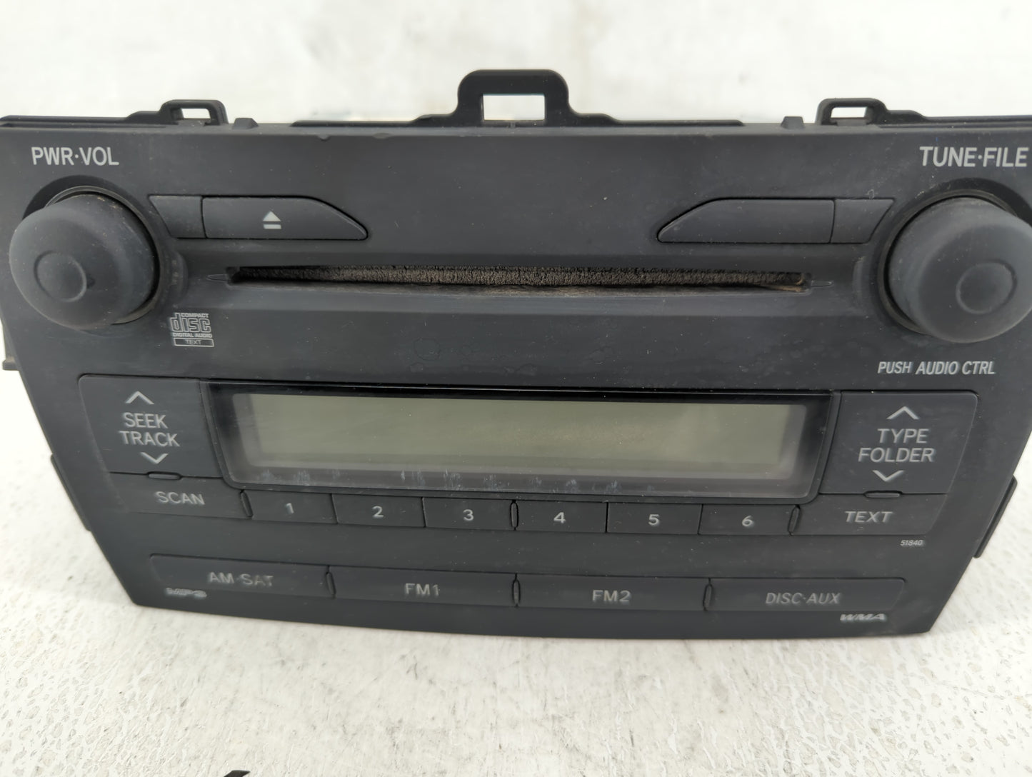 2009-2009 Toyota Corolla Am Fm Cd Player Radio Receiver - Oemusedautoparts1.com