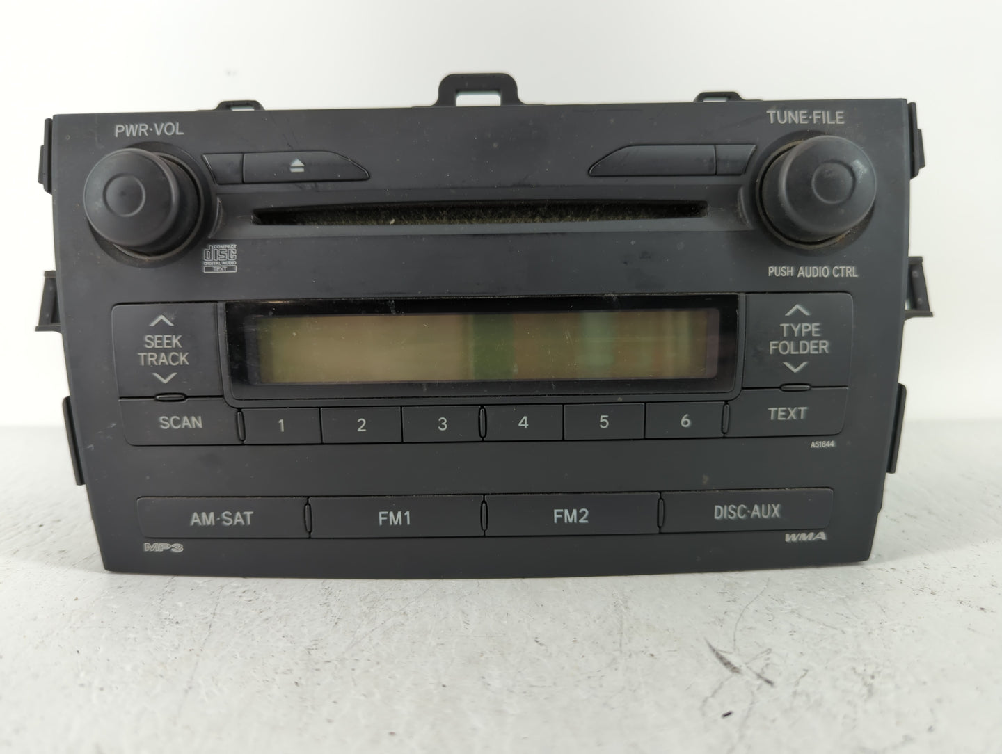 2009-2009 Toyota Corolla Am Fm Cd Player Radio Receiver - Oemusedautoparts1.com