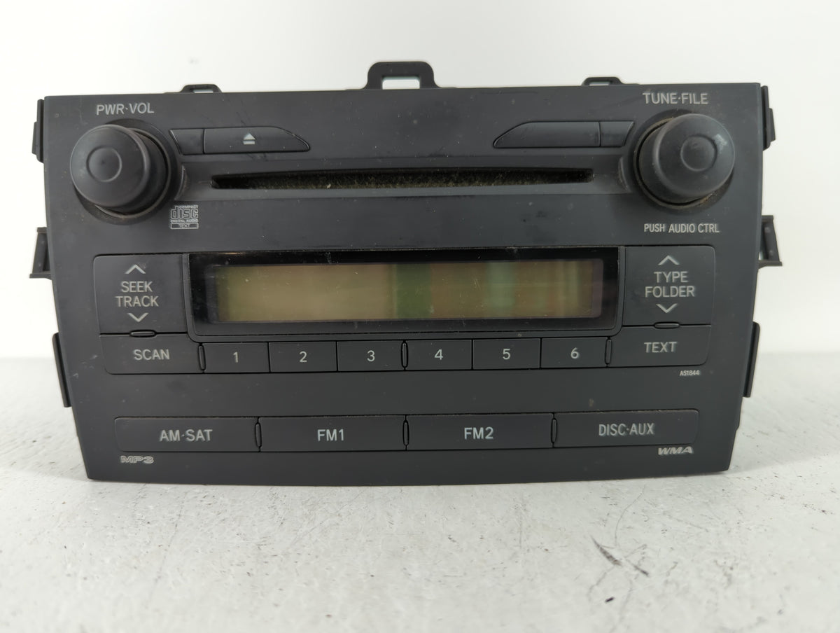 2009-2009 Toyota Corolla Am Fm Cd Player Radio Receiver 618885 - Oemusedautoparts1.com