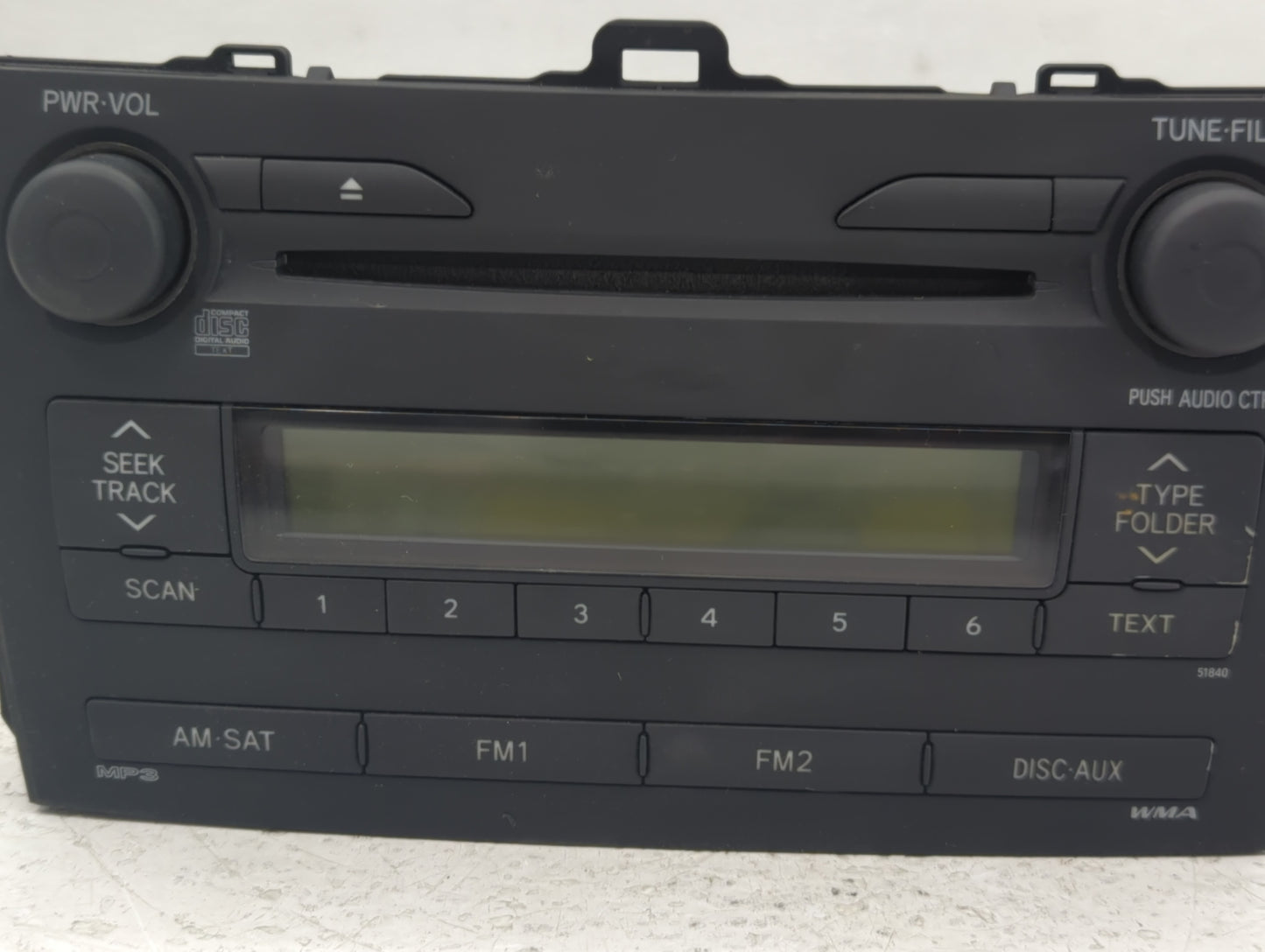 2009 Toyota Corolla Radio AM FM Cd Player Receiver Replacement P/N:86120-12B30 Fits OEM Used Auto Parts - Oemusedautoparts1.