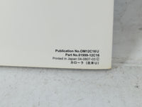 2009 Toyota Corolla Owners Manual Book Guide P/N:01999-12C16 OEM Used Auto Parts - Oemusedautoparts1.com