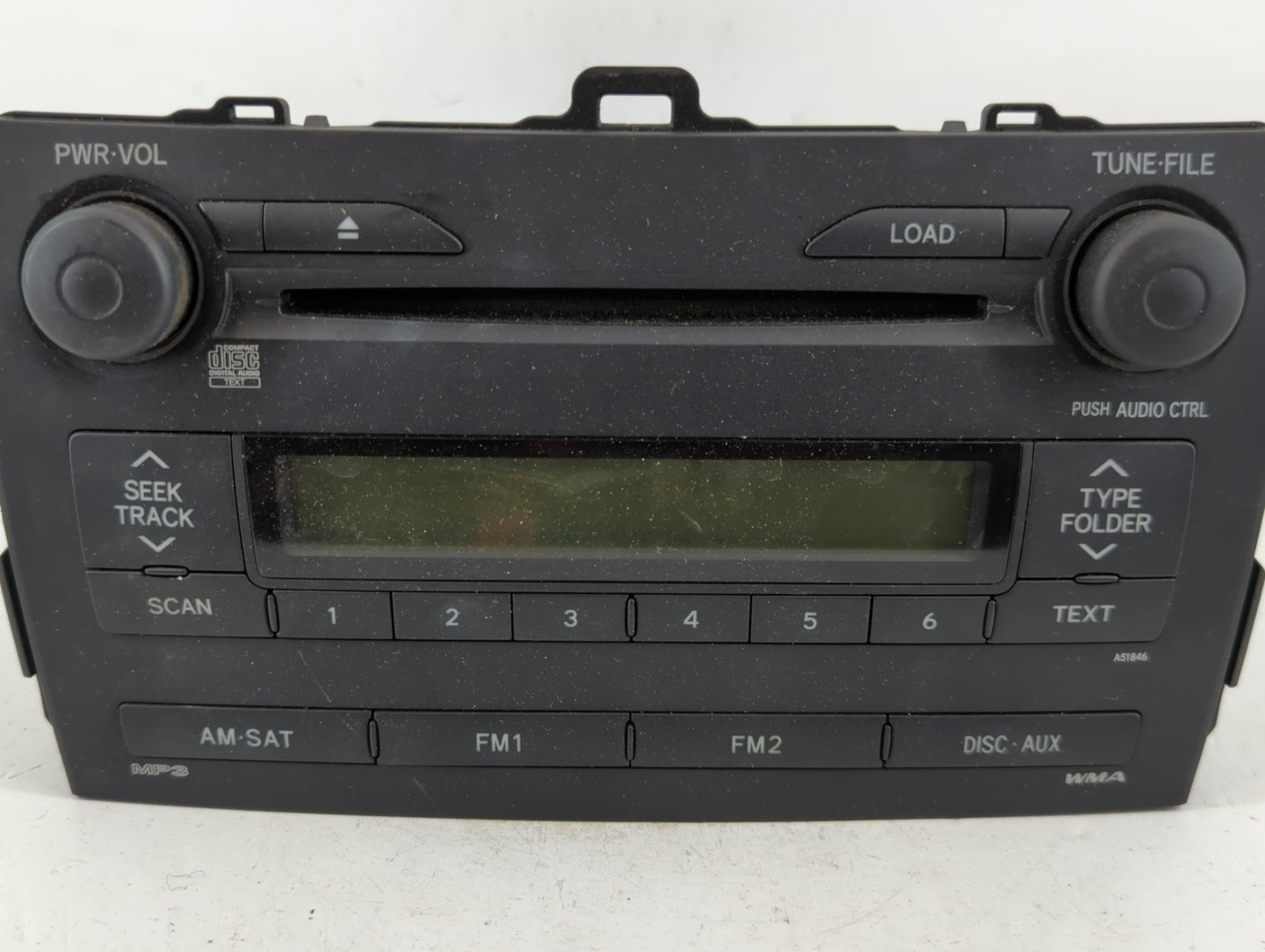 2009-2009 Toyota Corolla Am Fm Cd Player Radio Receiver - Oemusedautoparts1.com