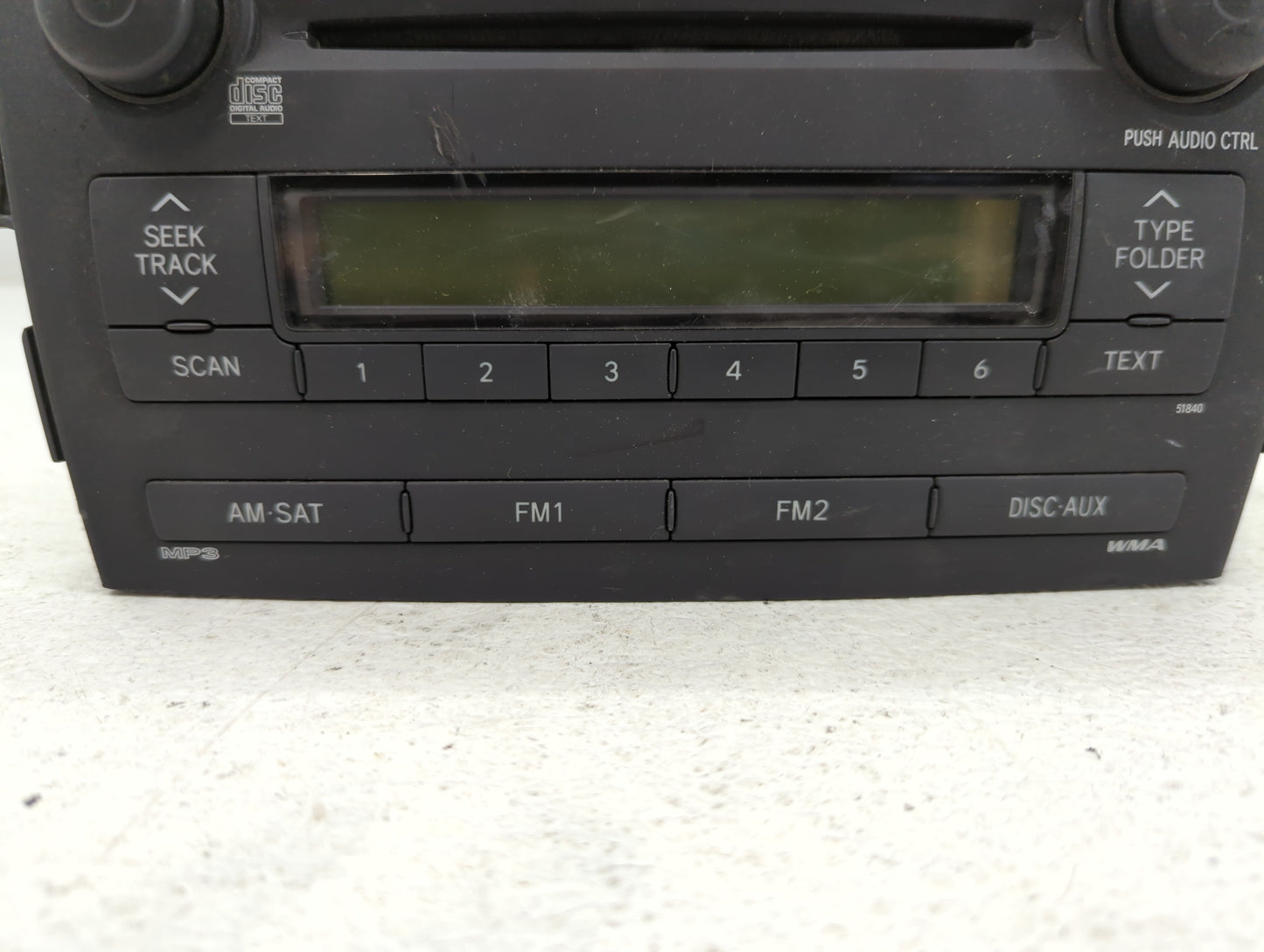 2009 Toyota Corolla Radio AM FM Cd Player Receiver Replacement P/N:86120-12B30 Fits OEM Used Auto Parts - Oemusedautoparts1.