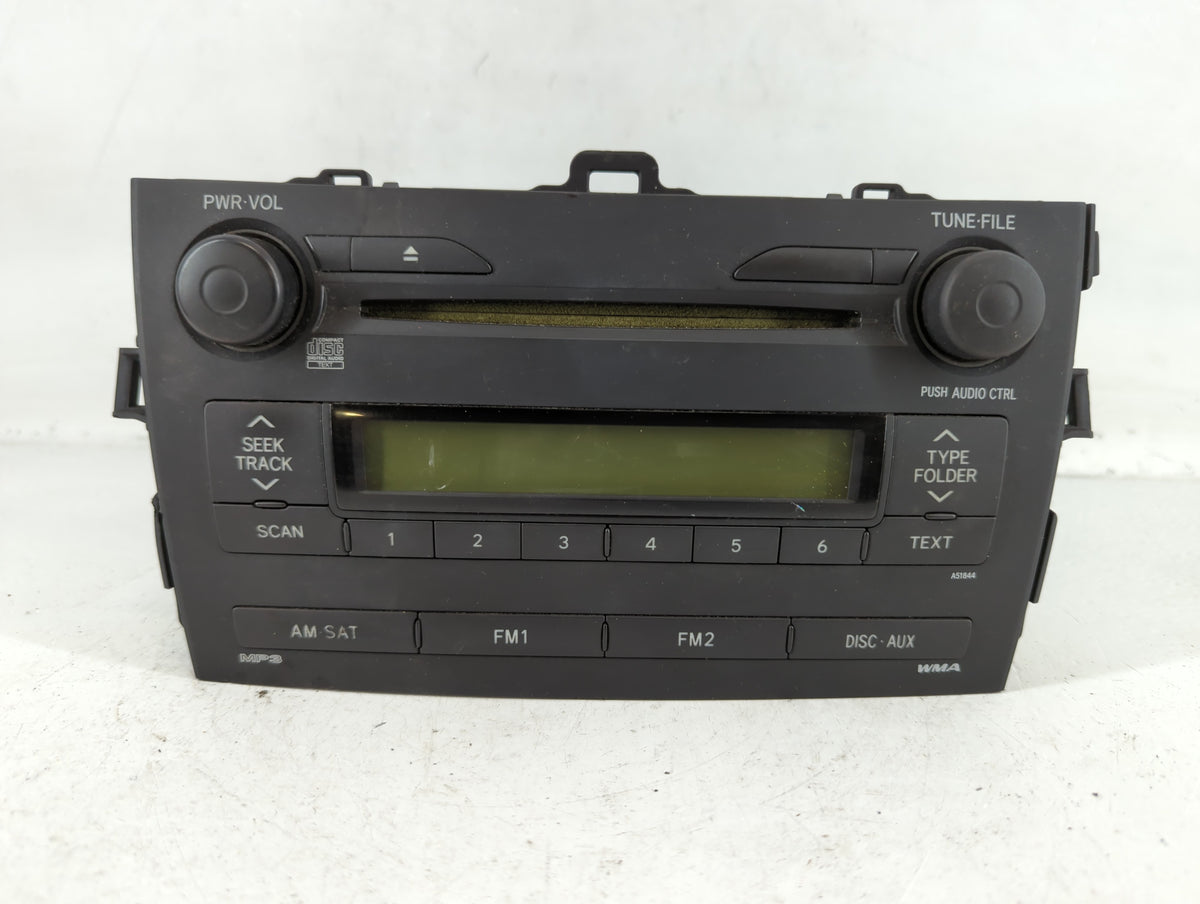 2009-2009 Toyota Corolla Am Fm Cd Player Radio Receiver 729118 - Oemusedautoparts1.com