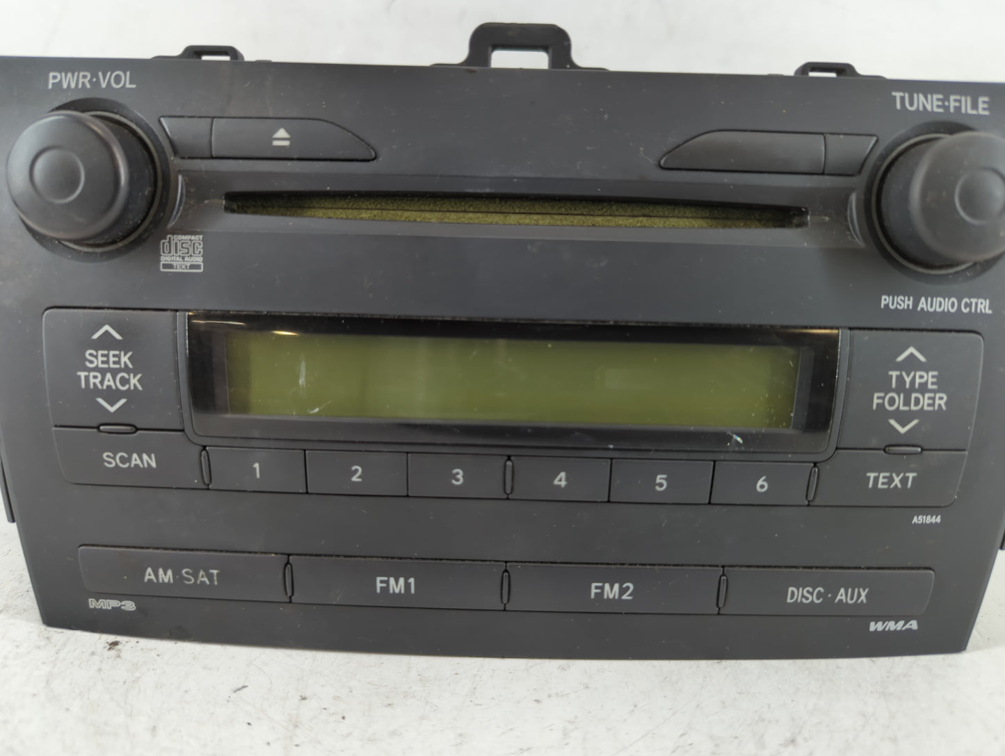 2009-2009 Toyota Corolla Am Fm Cd Player Radio Receiver - Oemusedautoparts1.com