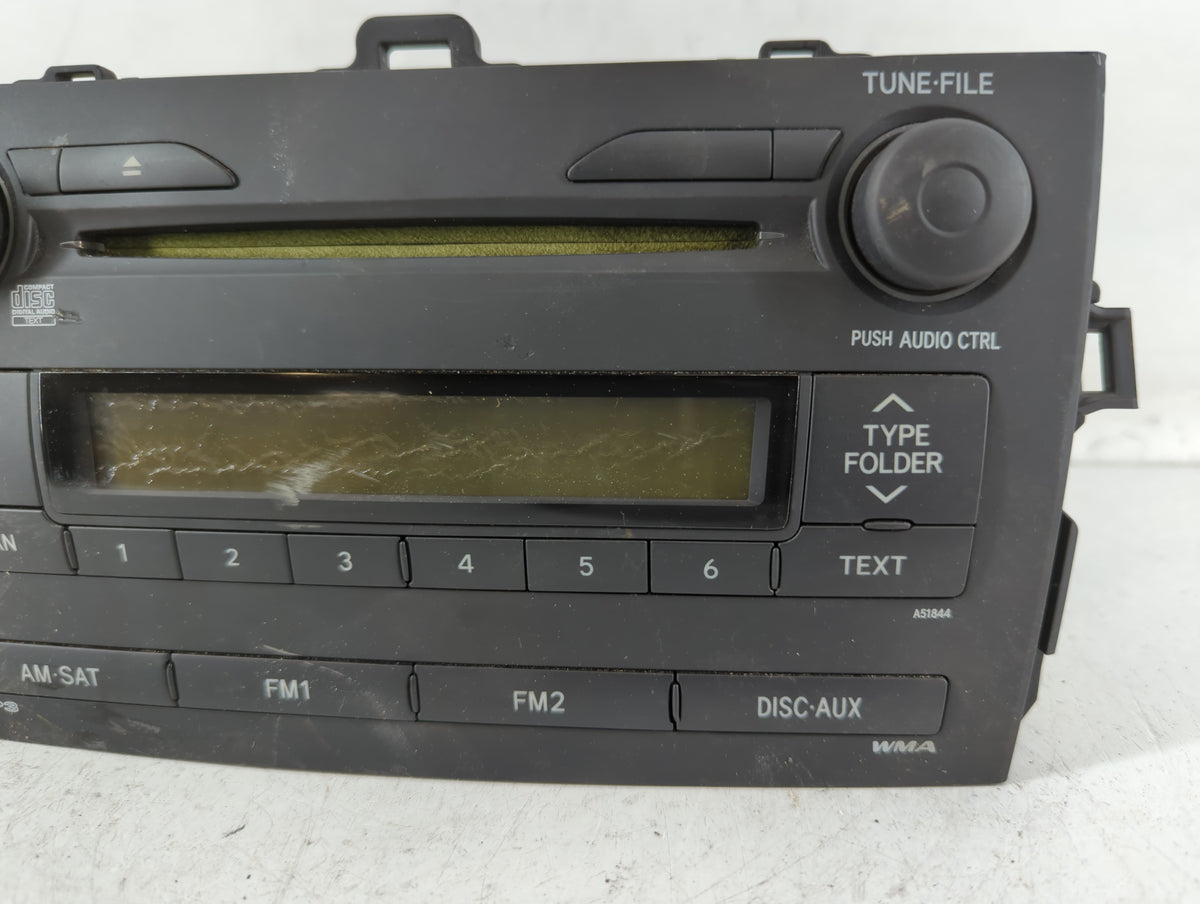 2009-2009 Toyota Corolla Am Fm Cd Player Radio Receiver 729158 - Oemusedautoparts1.com