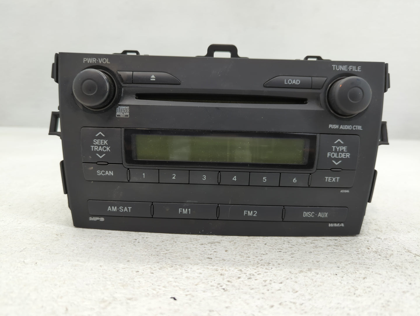 2009-2009 Toyota Corolla Am Fm Cd Player Radio Receiver - Oemusedautoparts1.com