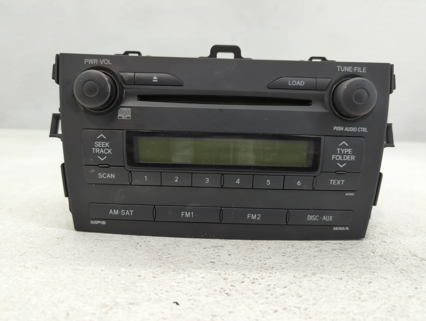 2009-2009 Toyota Corolla Am Fm Cd Player Radio Receiver - Oemusedautoparts1.com