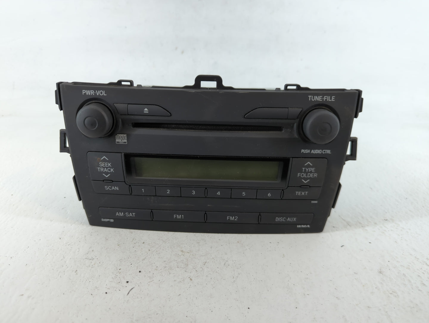 2009 Toyota Corolla Radio AM FM Cd Player Receiver Replacement P/N:86120-12B30 Fits OEM Used Auto Parts - Oemusedautoparts1.