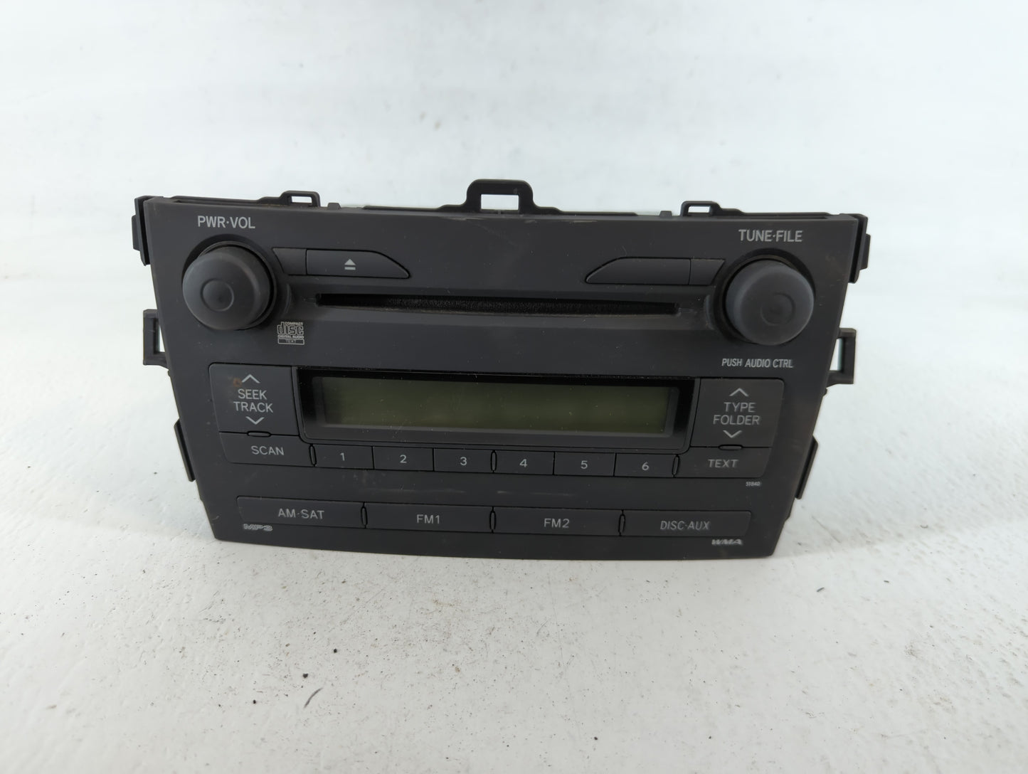 2009 Toyota Corolla Radio AM FM Cd Player Receiver Replacement P/N:86120-12B30 Fits OEM Used Auto Parts - Oemusedautoparts1.
