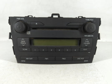 2009 Toyota Corolla Radio AM FM Cd Player Receiver Replacement P/N:86120-12B30 Fits OEM Used Auto Parts - Oemusedautoparts1.