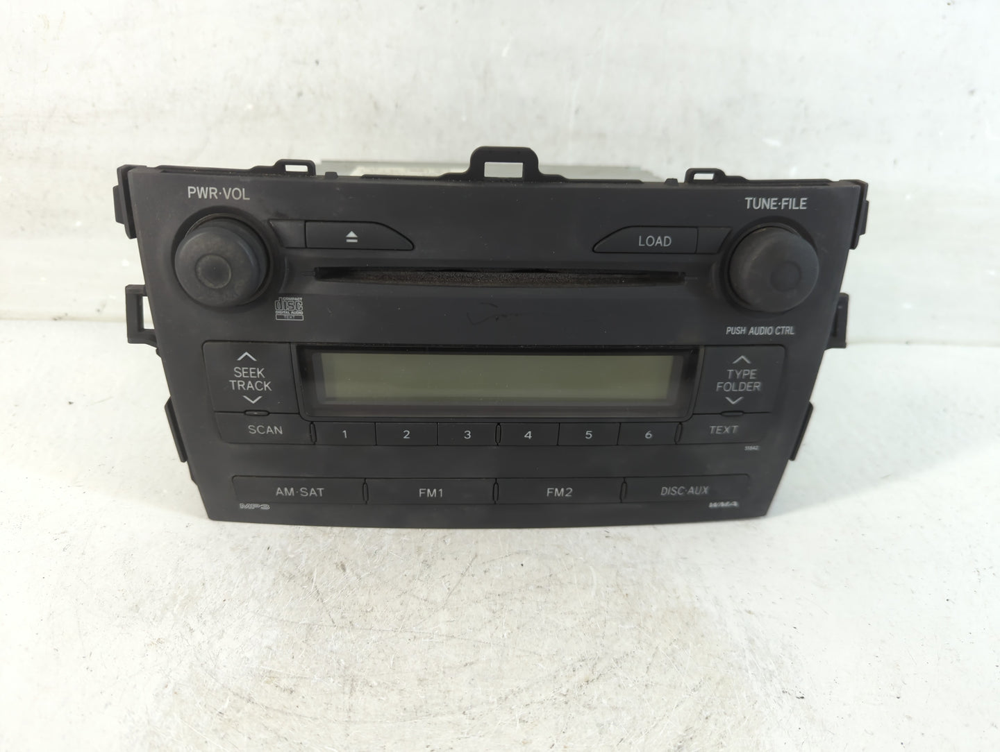 2009 Toyota Corolla Radio AM FM Cd Player Receiver Replacement P/N:86120-12B40 Fits OEM Used Auto Parts - Oemusedautoparts1.