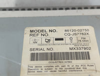 2009 Toyota Corolla Radio AM FM Cd Player Receiver Replacement P/N:86120-02750 Fits OEM Used Auto Parts - Oemusedautoparts1.