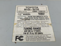 2009-2010 Toyota Matrix Radio AM FM Cd Player Receiver Replacement P/N:86120-02720 Fits Fits 2009 2010 OEM Used Auto Parts -