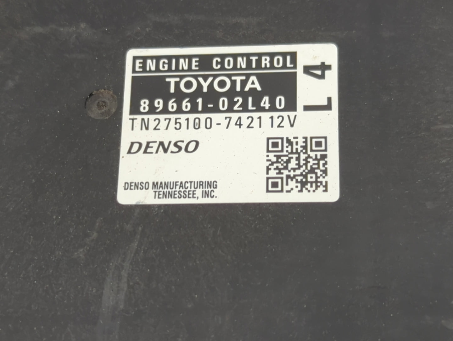 2009 Toyota Matrix PCM Engine Control Computer ECU ECM PCU OEM P/N:89661-02L40 TN275100-742112V Fits OEM Used Auto Parts - O