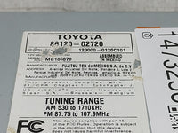 2009-2010 Toyota Matrix Radio AM FM Cd Player Receiver Replacement P/N:86120-02720 123000-0120C101, MG100070 Fits Fits 2009 